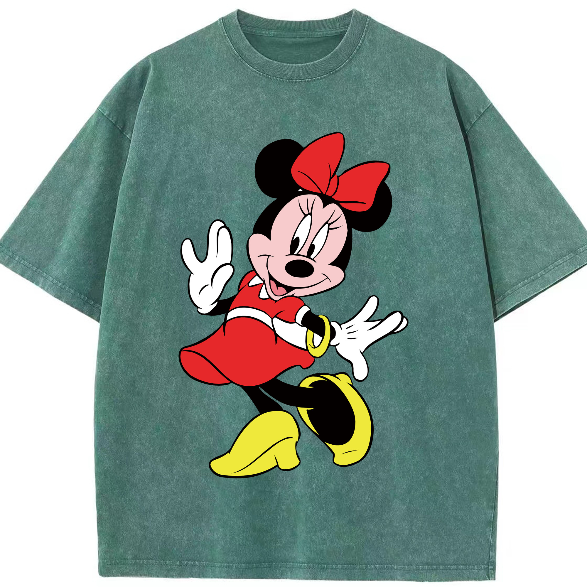 （画像用） ミッキーマウス Mickey Mouse 綿100% ヴィンテージ風 半袖Tシャツ（フロントプリント）